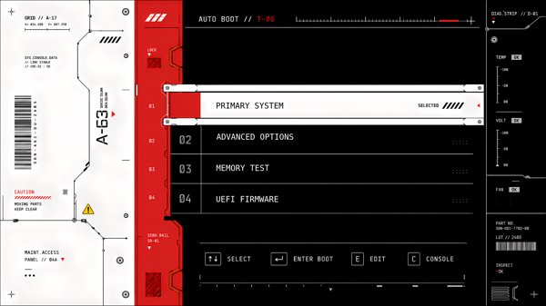 [OC] Sidonia — GRUB themes with a theme switcher