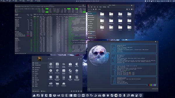 EndeavourOS KDE Plasma - Space Skull